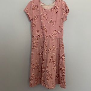 Girls Pink Butterfly Dress